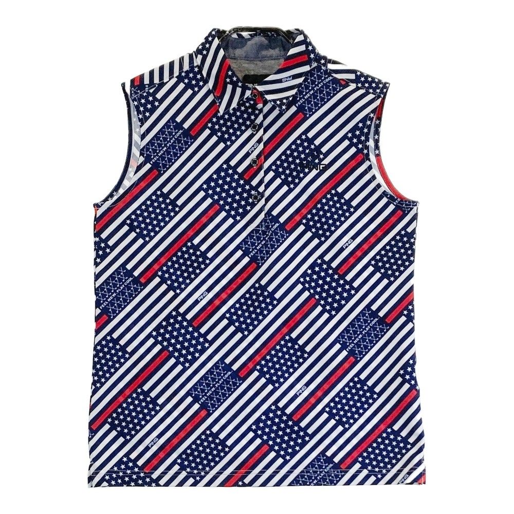 ping ピン　レディース　セットアップ　星条旗　上下 ping レディース 星条旗 ping ピン レディース セットアップ 星条旗 上下