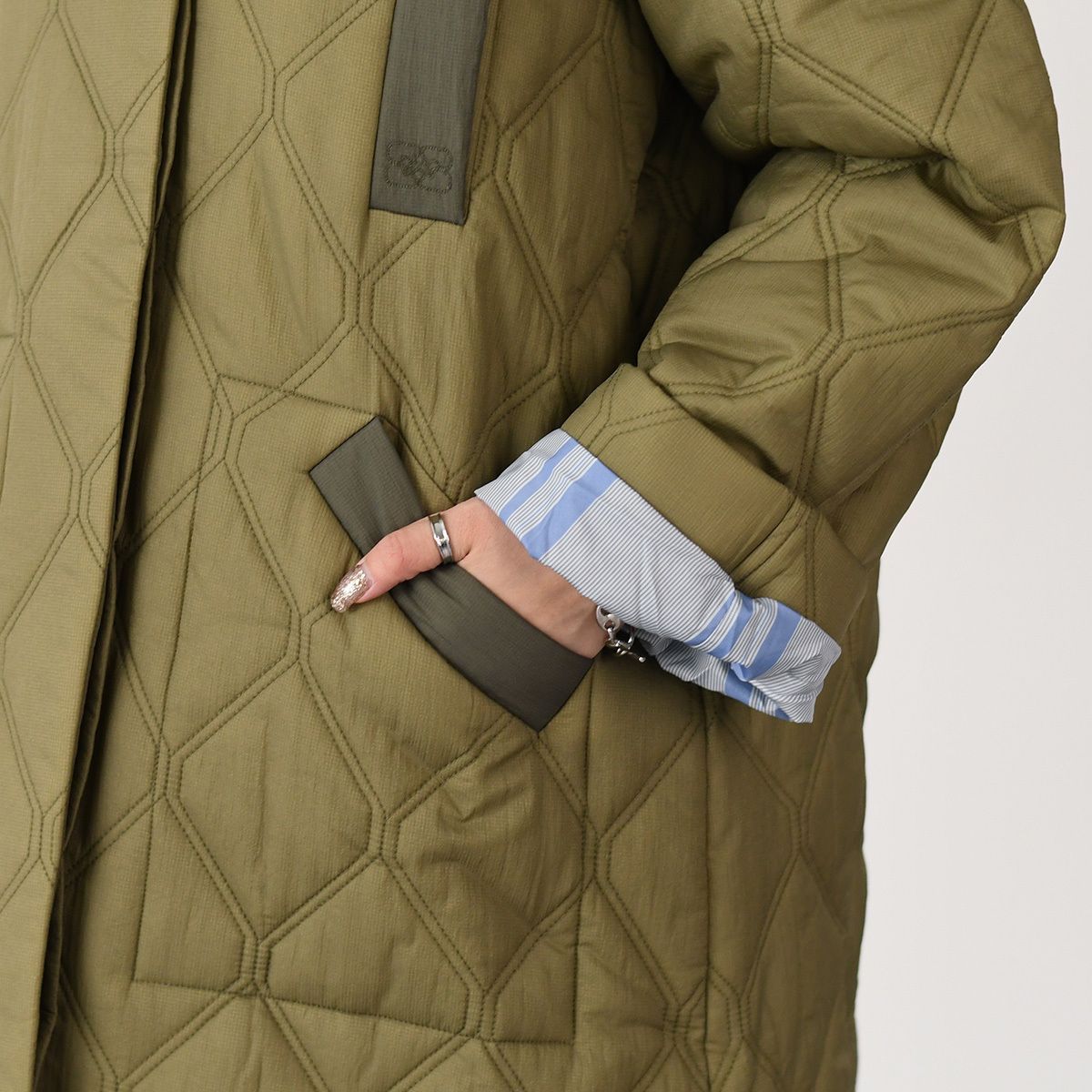 GANNI ガニー アウター ジャケット QUILT RAGLAN MIDI COAT