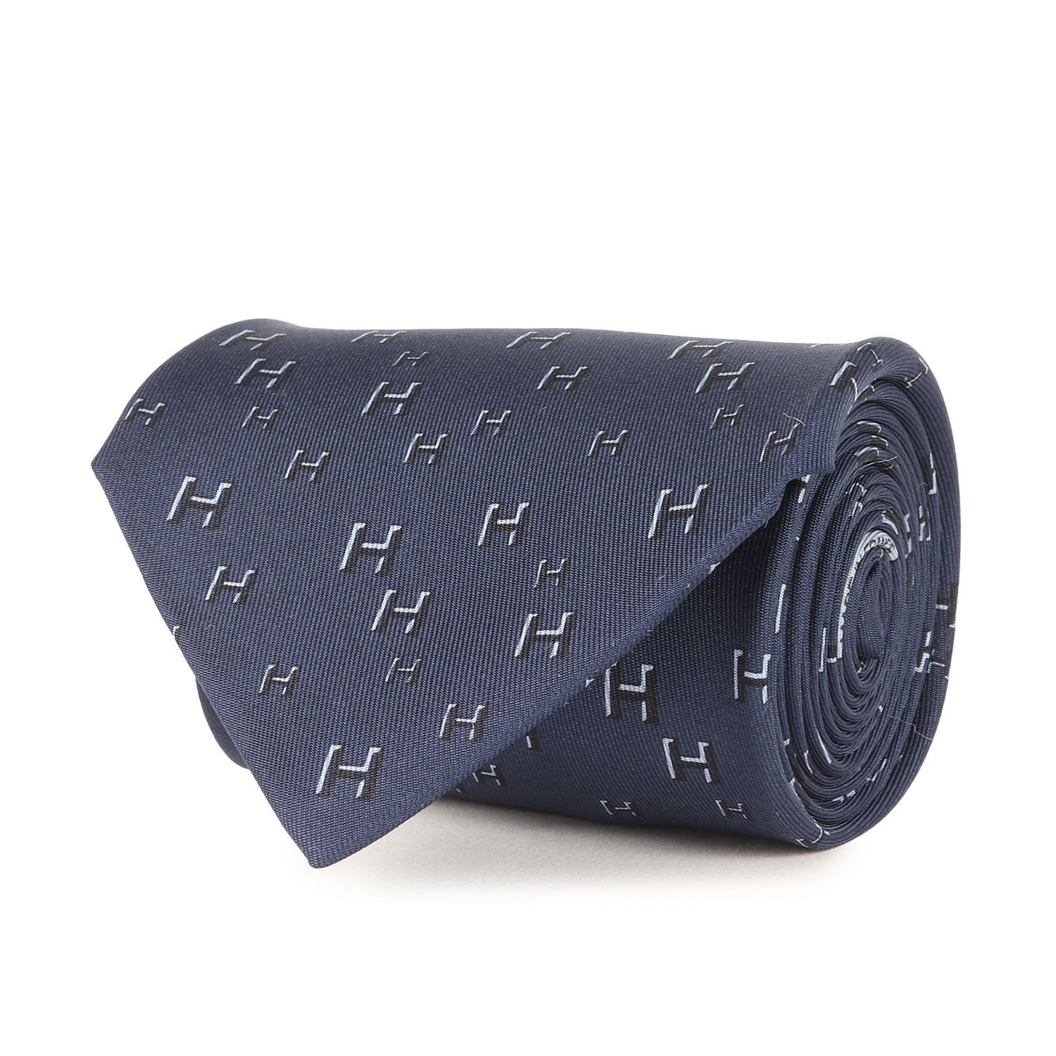 美品】 HERMES エルメス H柄 ファソネ ホワイト系 ネクタイ 未使用級