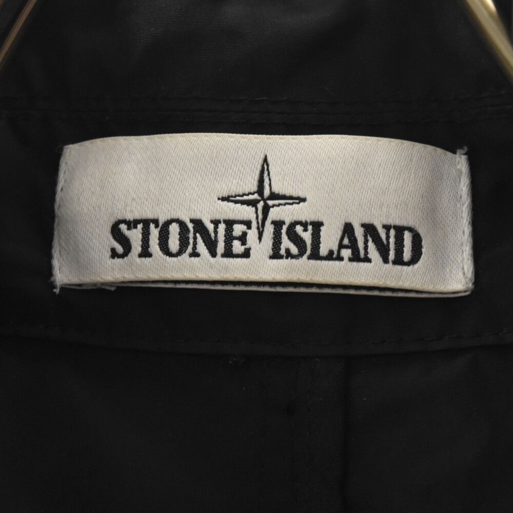 STONE ISLAND (ストーンアイランド) MICRO REPS MAC サイドロゴパッチ ステンカラーコート ブラック 721570522 -  メルカリ