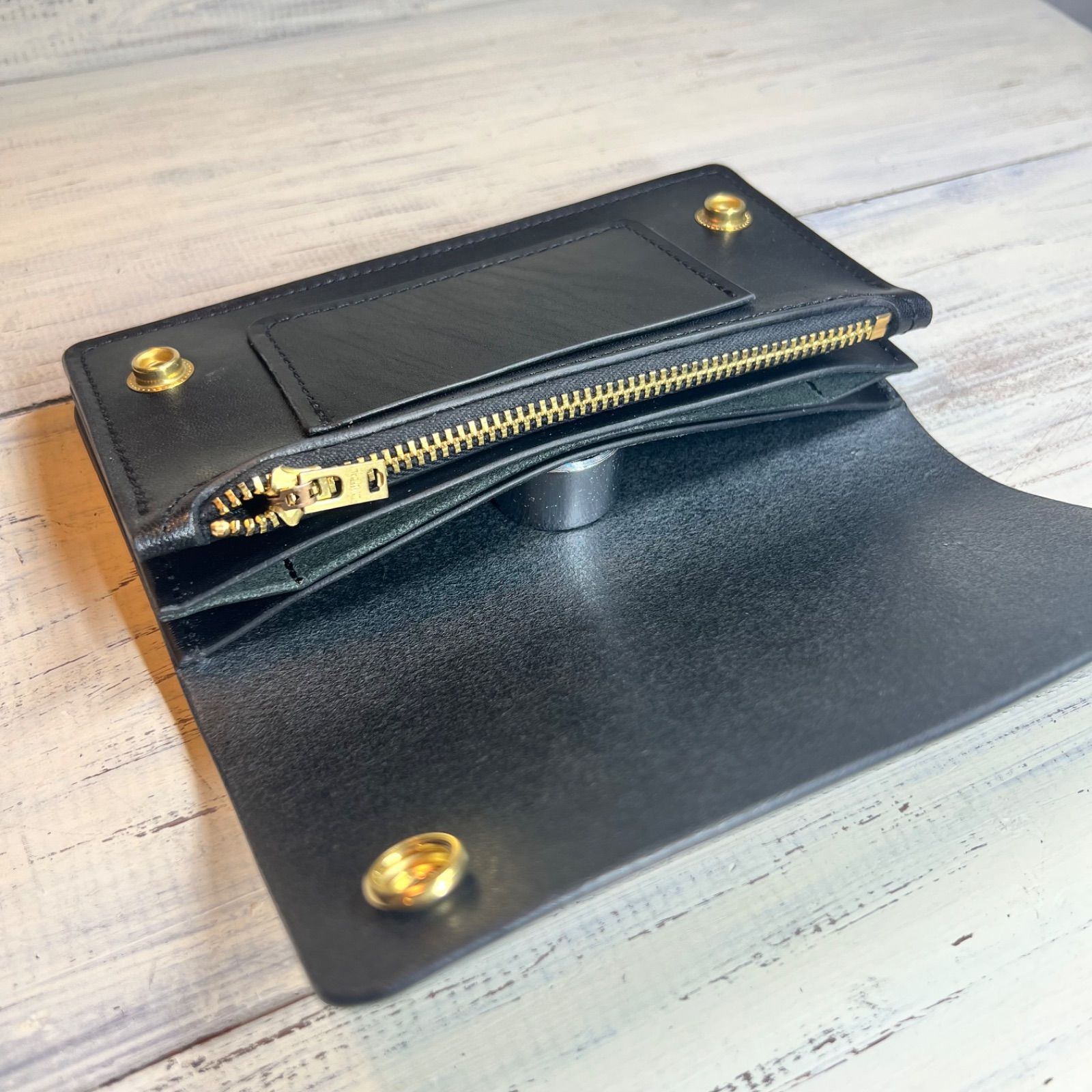 トラッカーウォレット ロング 3層】 ブライドル ゴールド universal