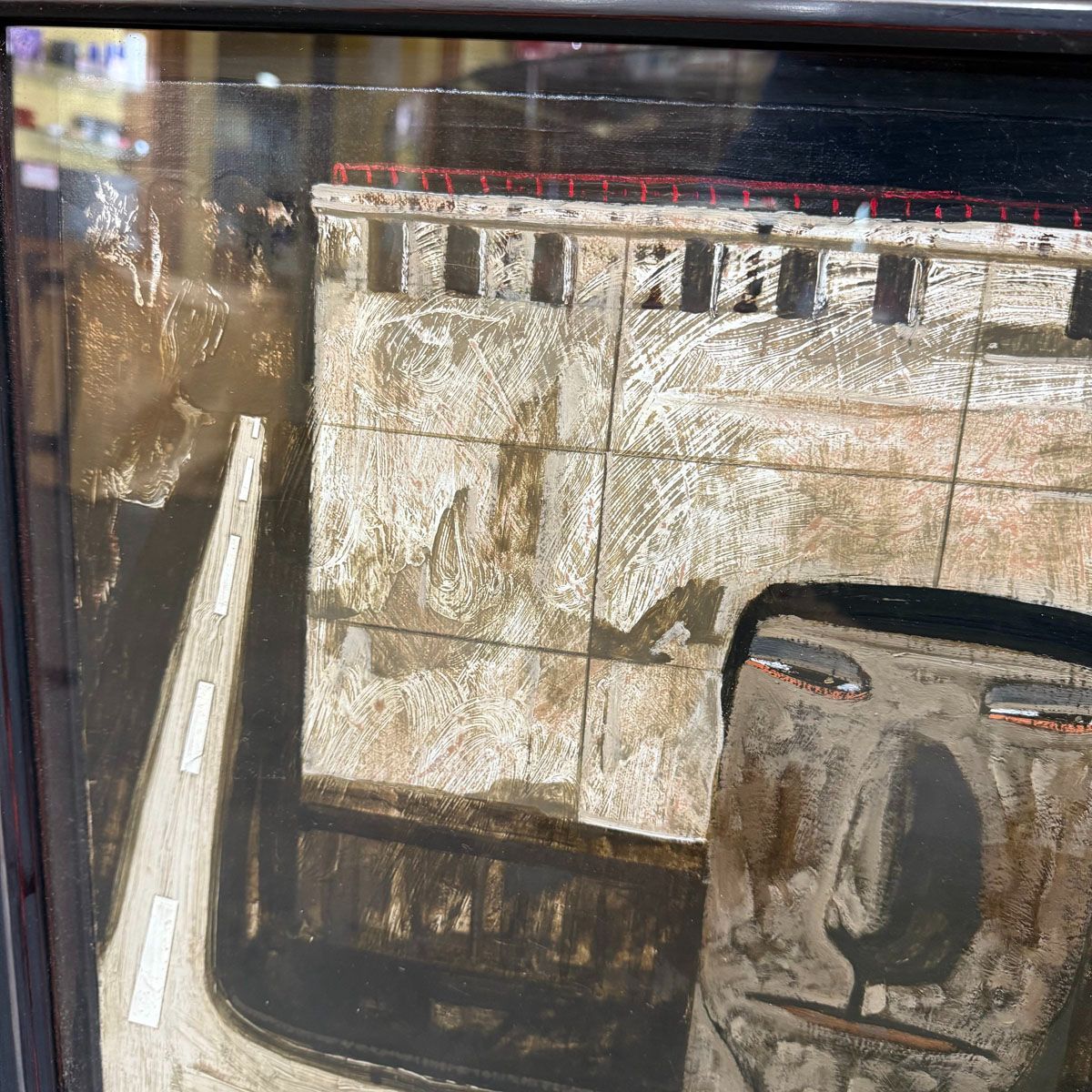 玉川信一 油彩10号 昏い夜 1985年作 日動画廊 第11回サロンドアブリル展 作