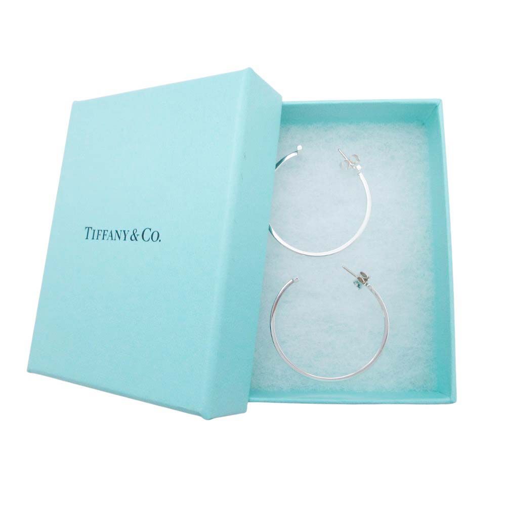 極美品✨ ティファニー ピアス 両耳 エターナル AG925 新品仕上げ済 極美品 ティファニー TIFFANY & CO. Tフープ