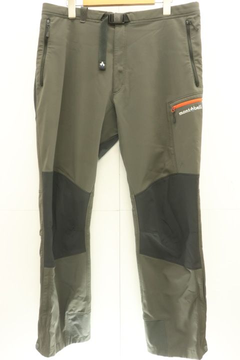 【中古】 mont bell メンズイージーパンツ XL ロッシュパンツ mont bell XL 緑 グリーン ロゴ