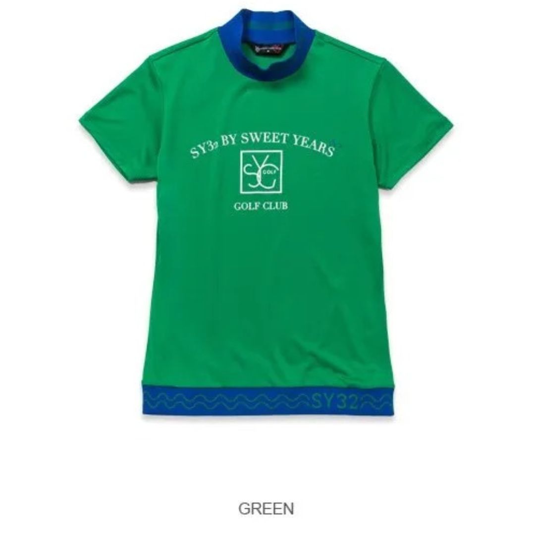 SY32 by SWEET YEARS ゴルフ モックシャツ 半袖 レディース おしゃれ かわいい ブランド SYG-24SUM-25W 【お取り寄せ】 SY32 by SWEET YEARS ゴルフ モックシャツ 半袖 レディース おしゃれ