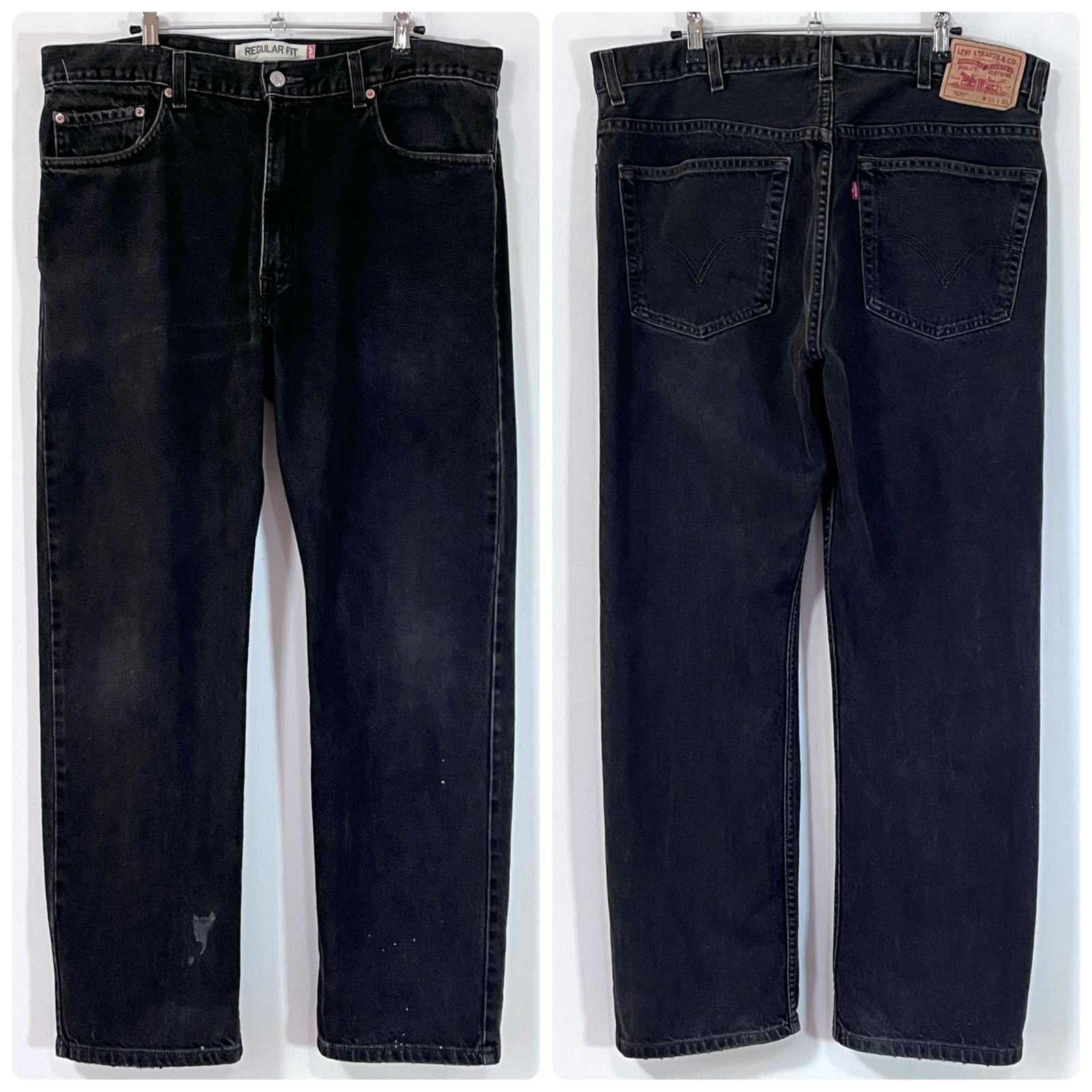 00s Levi's リーバイス 505 W38L30 38x30 濃いめ 後染め ブラック