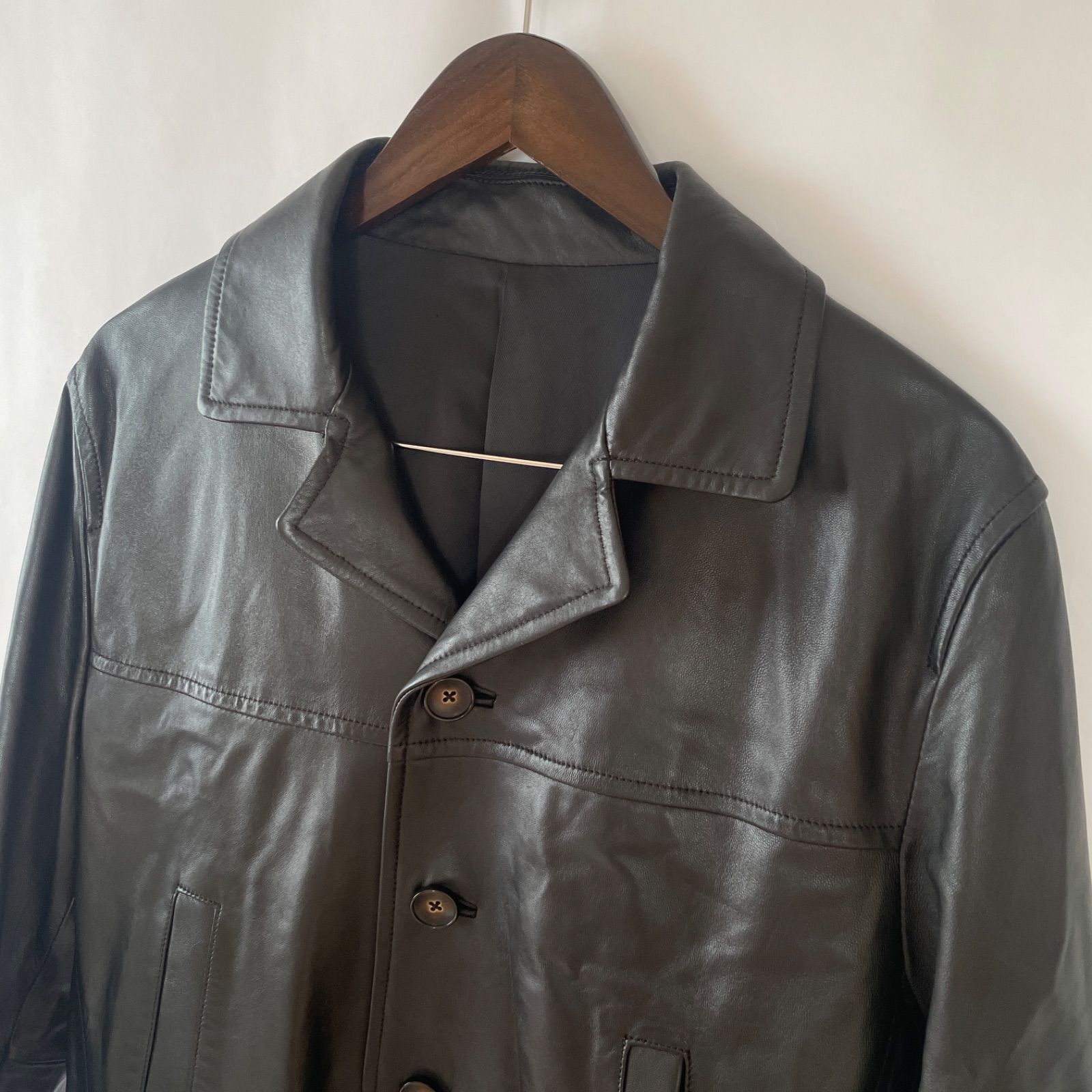 美品】element of SIMPLE LIFE 羊革 ラムレザー メンズ レザー