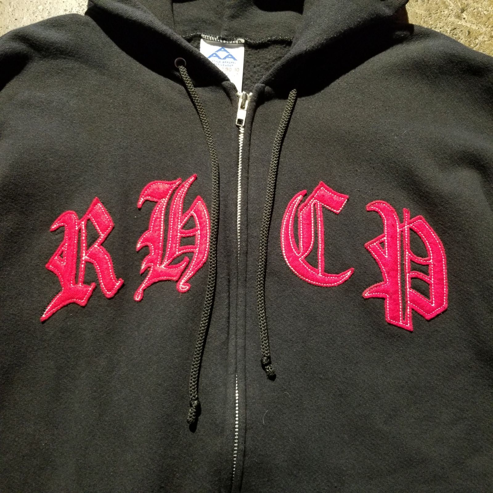 RED HOT CHILI PEPPERS 90~00s PHCP OLD ENGLISH LOGO ZIP UP HOODIE L 