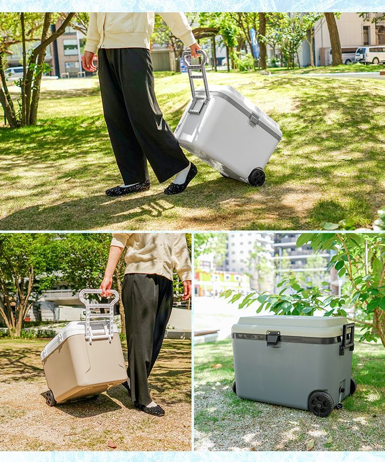 クーラーボックス 大型 48L キャスター付き クーラーバッグ クーラーバスケット 大容量 クーラーBOX 48リットル 冷蔵ボックス アウトドア用品 キャンプ用品 お花見 キャンプ 釣り バーベキュー BBQ