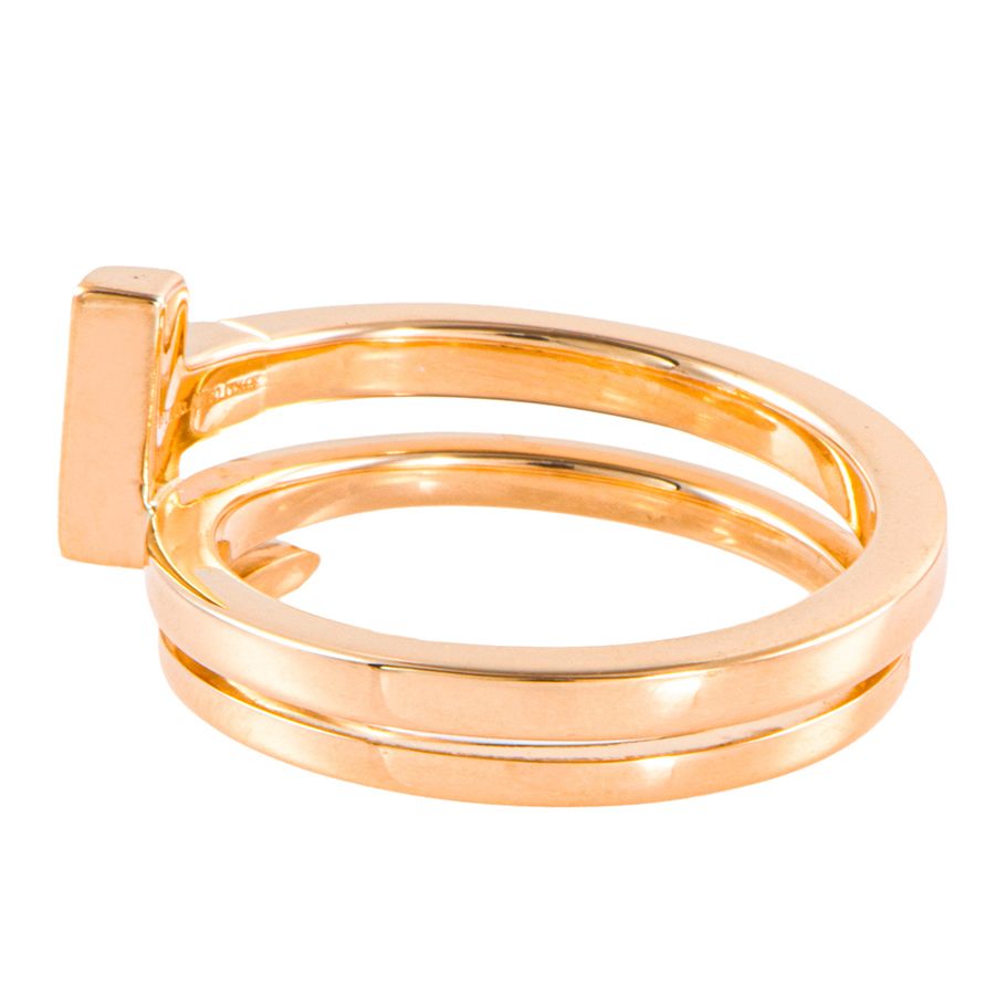 TIFFANY-Co. ティファニー T スクエア ラップ リング 指輪 15号 ピンク ゴールド