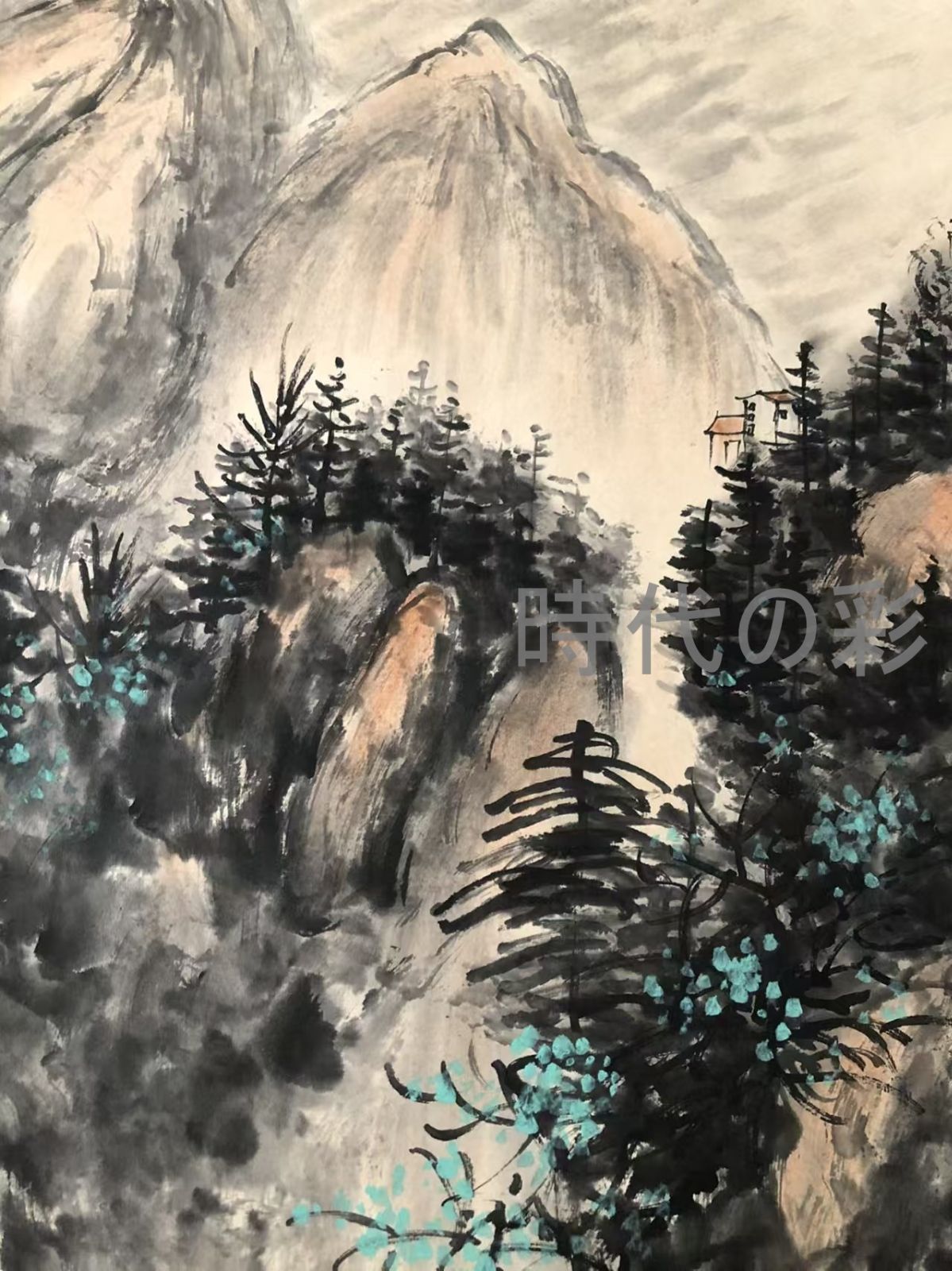 中国古美術 近現代の書画家 傅抱石作款 山水画 肉筆保証 四尺横幅 水墨画掛軸 書画 宣紙 立軸 巻き物 妙墨 時代物 古玩 古美味 唐物 R07102025 WWW_IBETON_RU