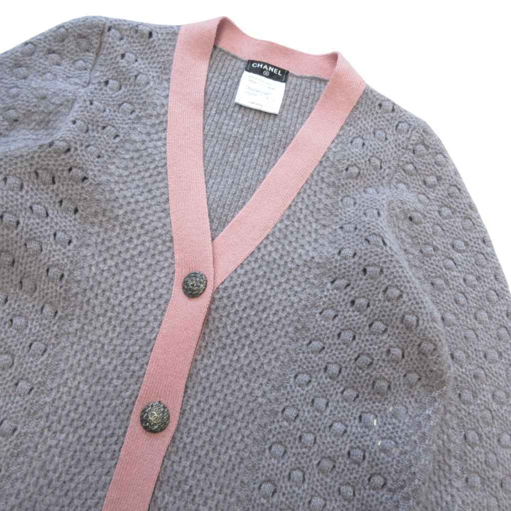 シャネル 美品 カシミヤ 100% カラシ色 カーディガン ヴィンテージ