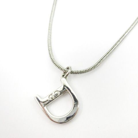 Christian Dior Dロゴ シルバー ネックレス アクセサリー クリスチャンディオール Christian Dior Dロゴ ネックレス