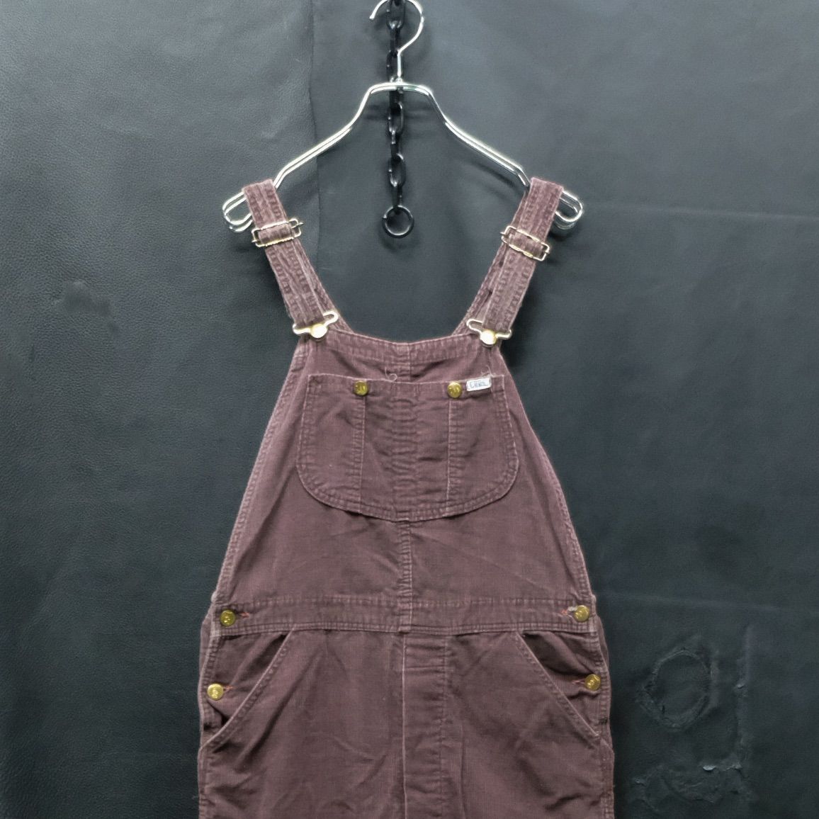 70s/80s USA製 Lee コーデュロイ オーバーオール ウエスト約84cm