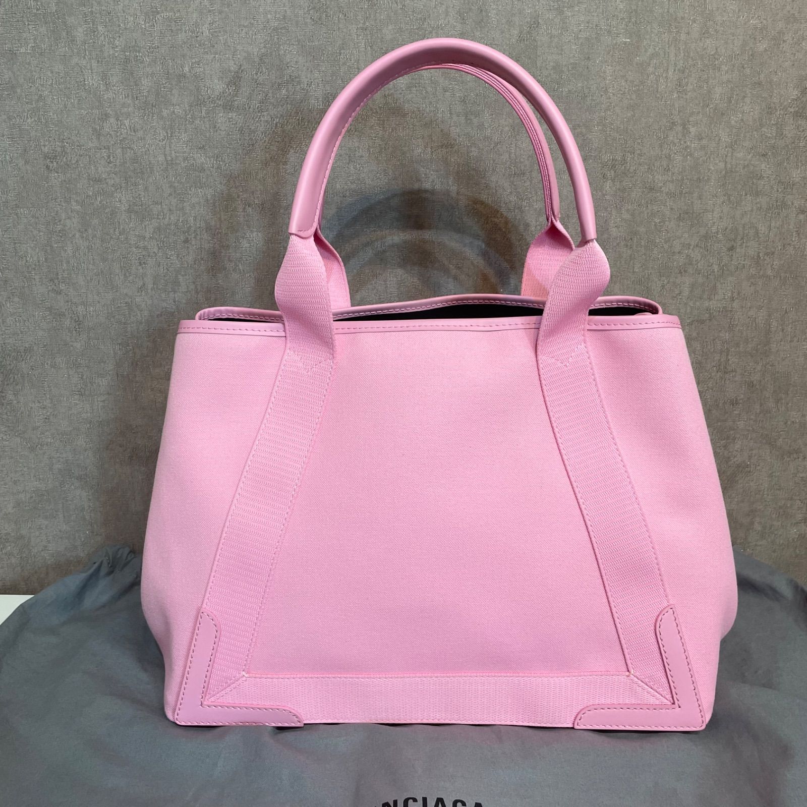 バレンシアガ ネイビーカバスS トートバッグ ピンク 美品 - メルカリ