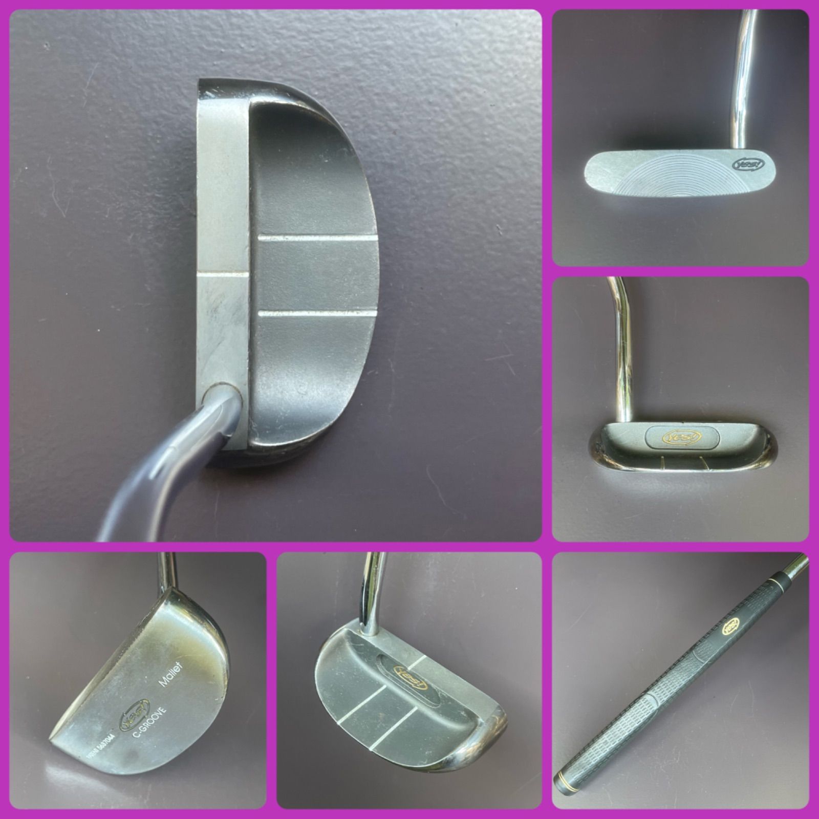 ☆-送料込み- (Yes)C-GROOVE転がり抜群のマレットパター(34インチ