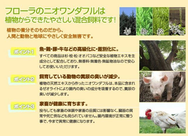 ニオワンダフル ２０Ｋ袋入り～HB-101の植物性混合飼料～