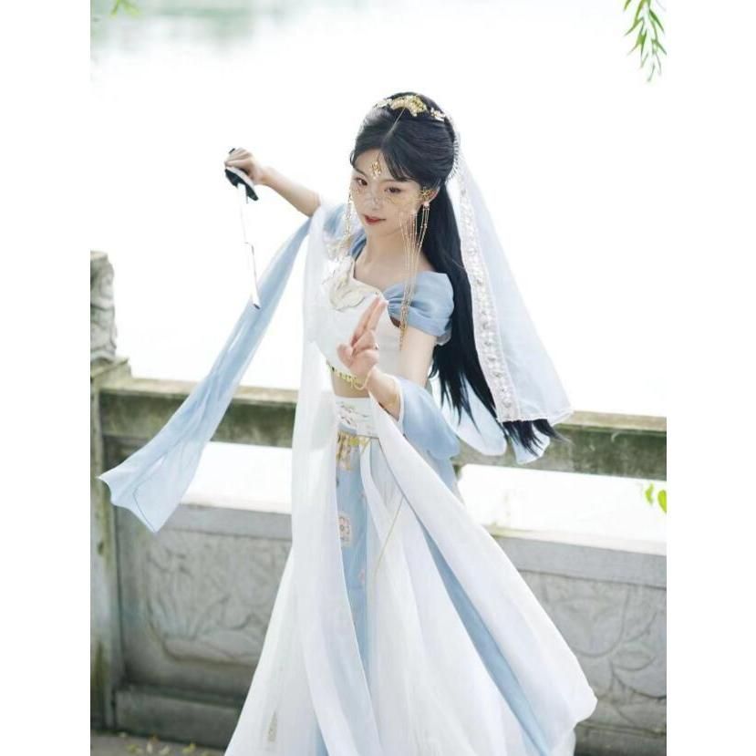 サマーセール！ 上質 中華コスプレ衣装 アラビアン衣装 敦煌古典舞踊ダンス衣装 チャイナ風 華流 コスチューム11点セット 古代 宮廷踊り ダンス衣裳 チャイナ服 BJ0903ML438