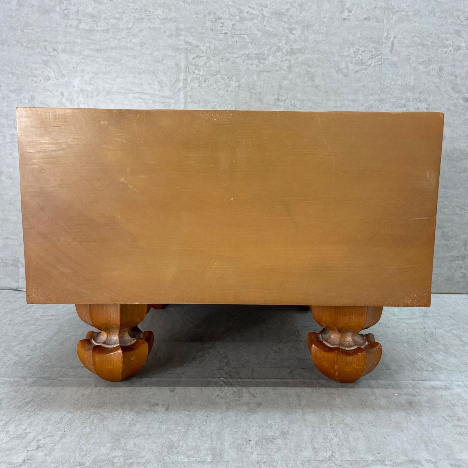 囲碁盤 約20cm 6寸6分 約17.6kg 木製 ヘソあり 脚付 41.5cm