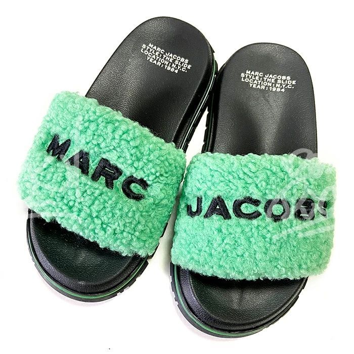 ★お洒落★ MARC JACOBS The Slides デニム スライド サンダル ザ パフィ デイジー デニム プラットフォーム スライド | マーク