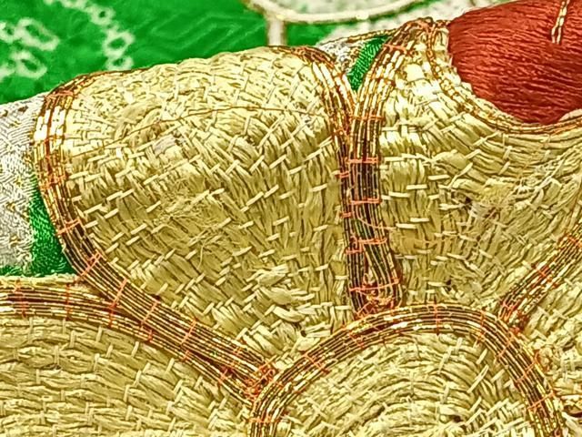 平和屋着物□豪華振袖 駒刺繍 絞り 枝花文 金彩 正絹 逸品