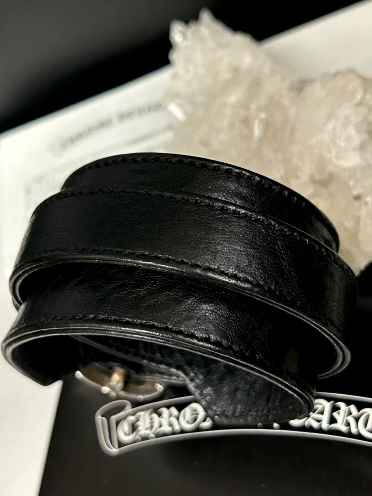 クロムハーツ R&R レザーブレスレット CHROME HEARTS クロムハーツ R&R 