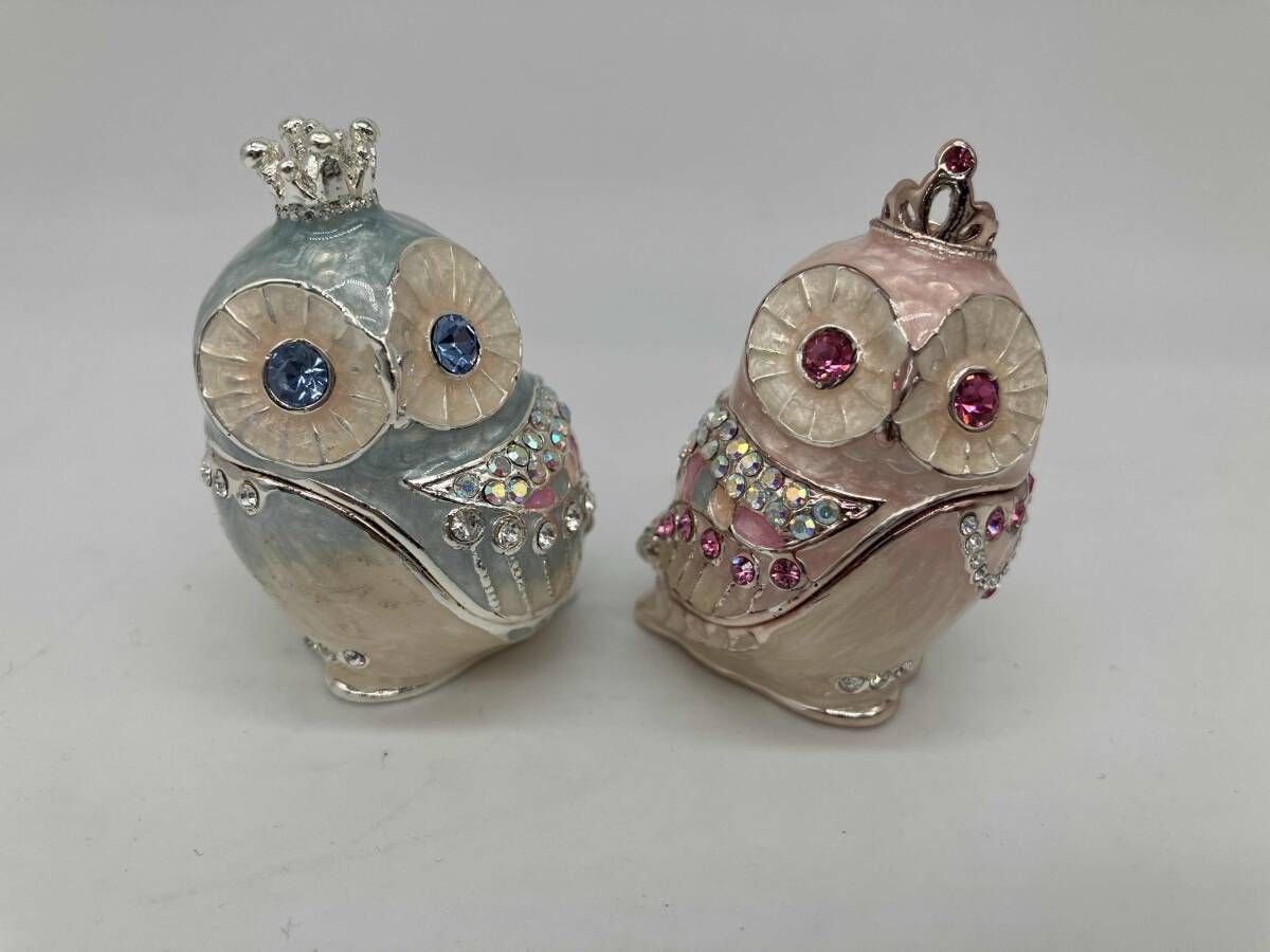 フクロウ親子 アクセサリーケース（ネックレス付） HOYPOLOI