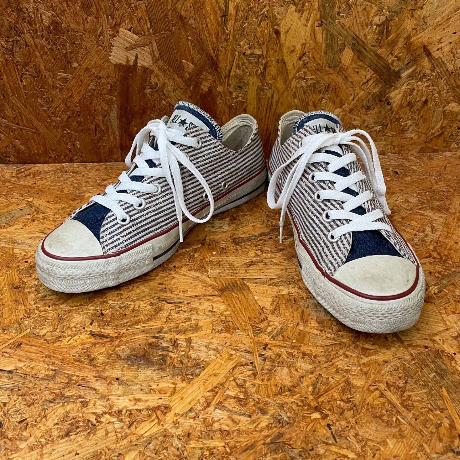 USED CONVERSE ALLSTAR ヒッコリー × デニム 25.5cm  コンバース オールスター 90s