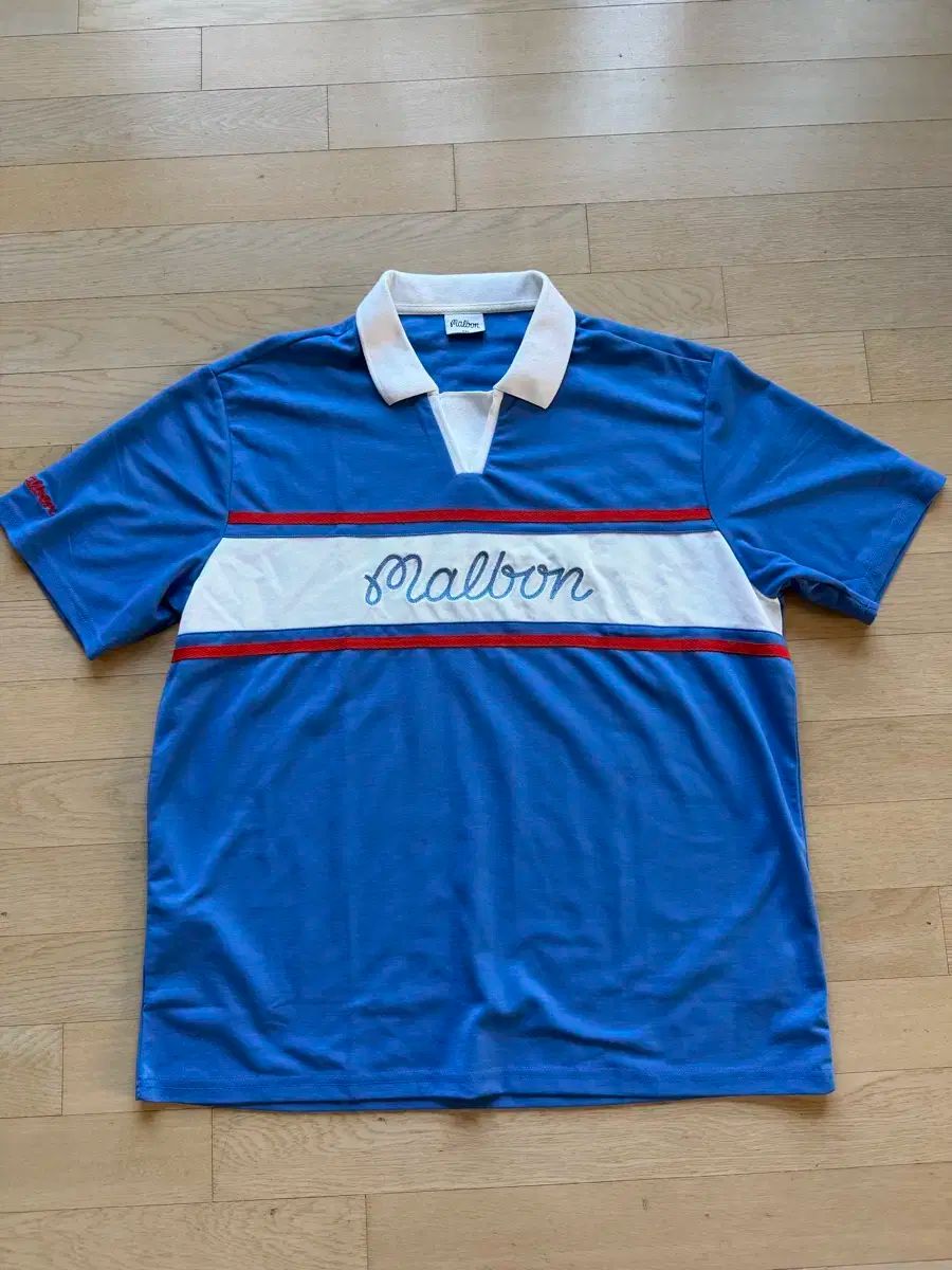 マルボンゴルフ ブルー カラ Tシャツ