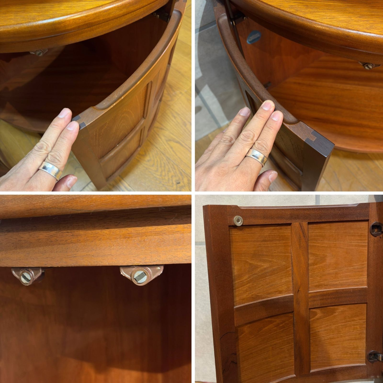 VINTAGE Nathan ネイサン コーナーシェルフ Squares チーク材 コーナーユニット 曲線 1980s UKヴィンテージ ミッドセンチュリー MARWIL-DEMENAGEMENTS_CH