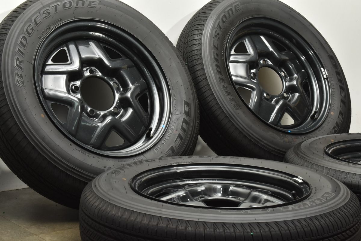 製 バリ溝 スズキ JB64 ジムニー 純正 16in 5.5J 22 PCD139.7 ブリヂストン デューラー H|L852 175|80R16 ノーマル戻し 可