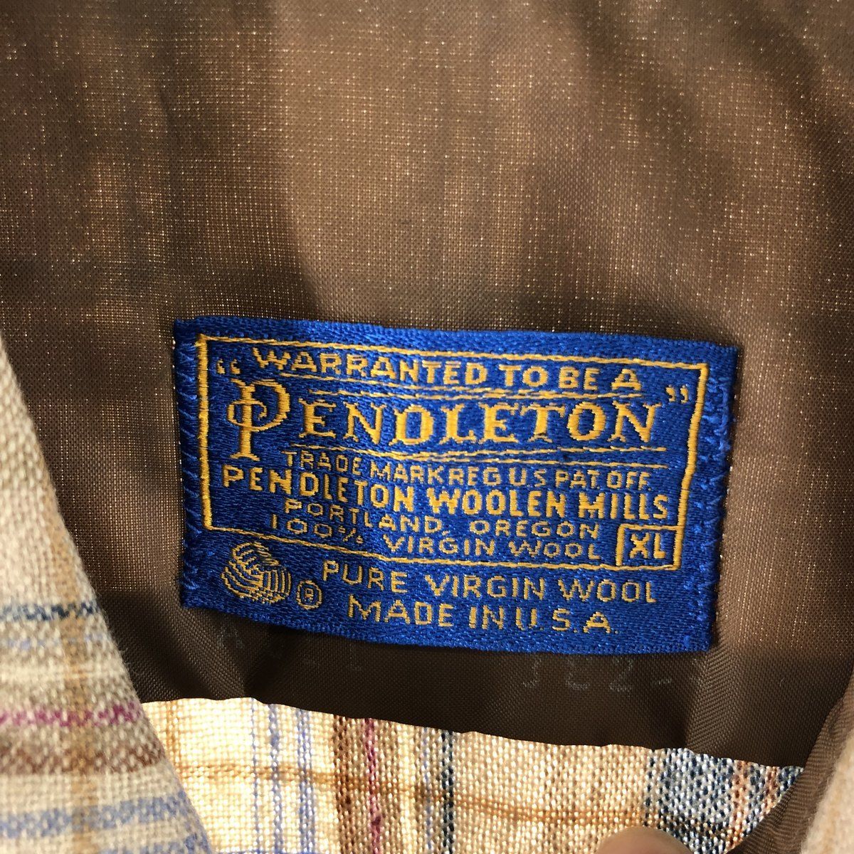 古着 70年代 ペンドルトン PENDLETON チェック柄 ウールシャツ USA製