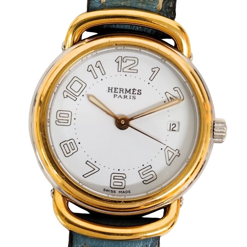 HERMES エルメス PU2.240 プルマン デイト クォーツ レディース 腕時計