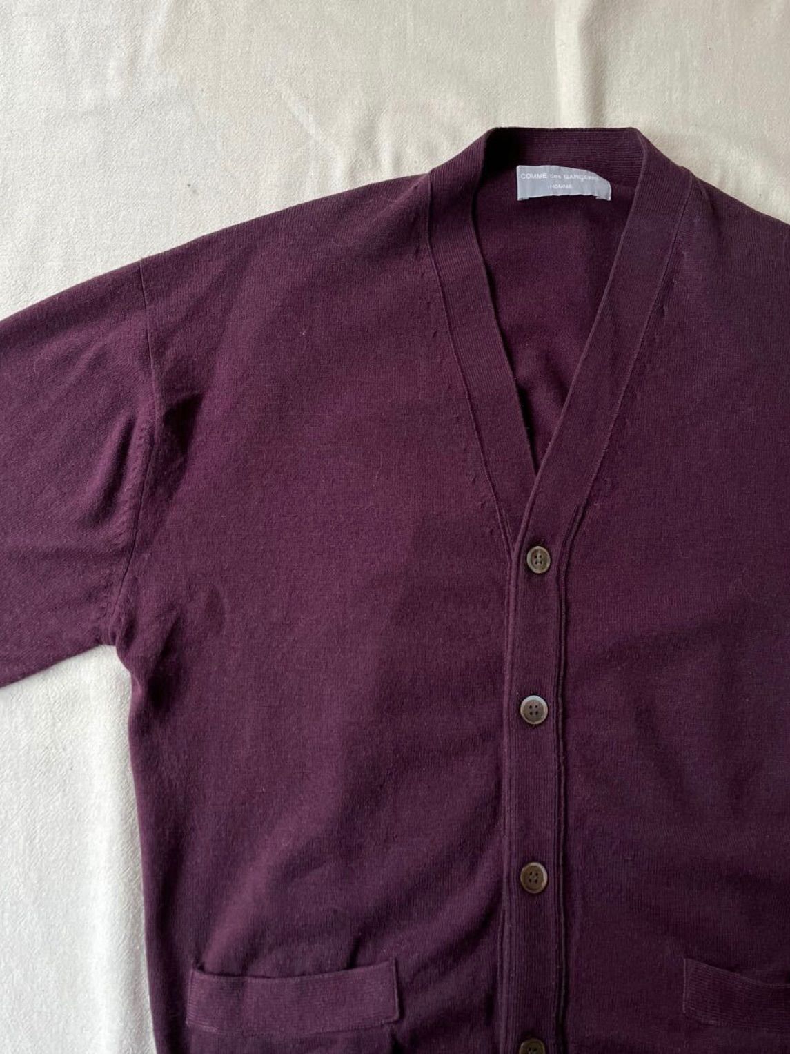 COMME des GARCONS HOMME ニット カーディガン / ウール パープル 田中 
