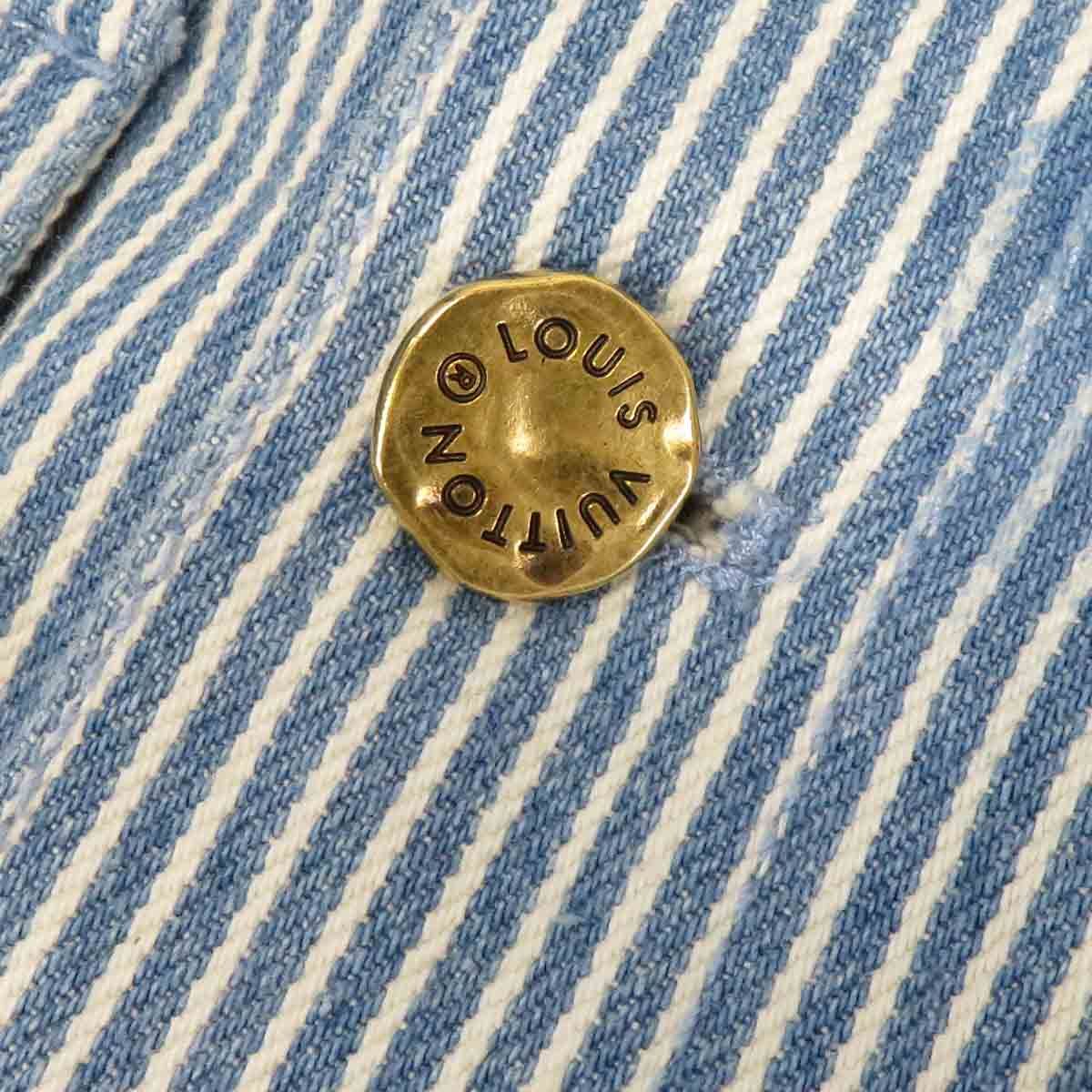 ルイヴィトン ストライプ モノグラム ワーク デニムジャケット RM211V  