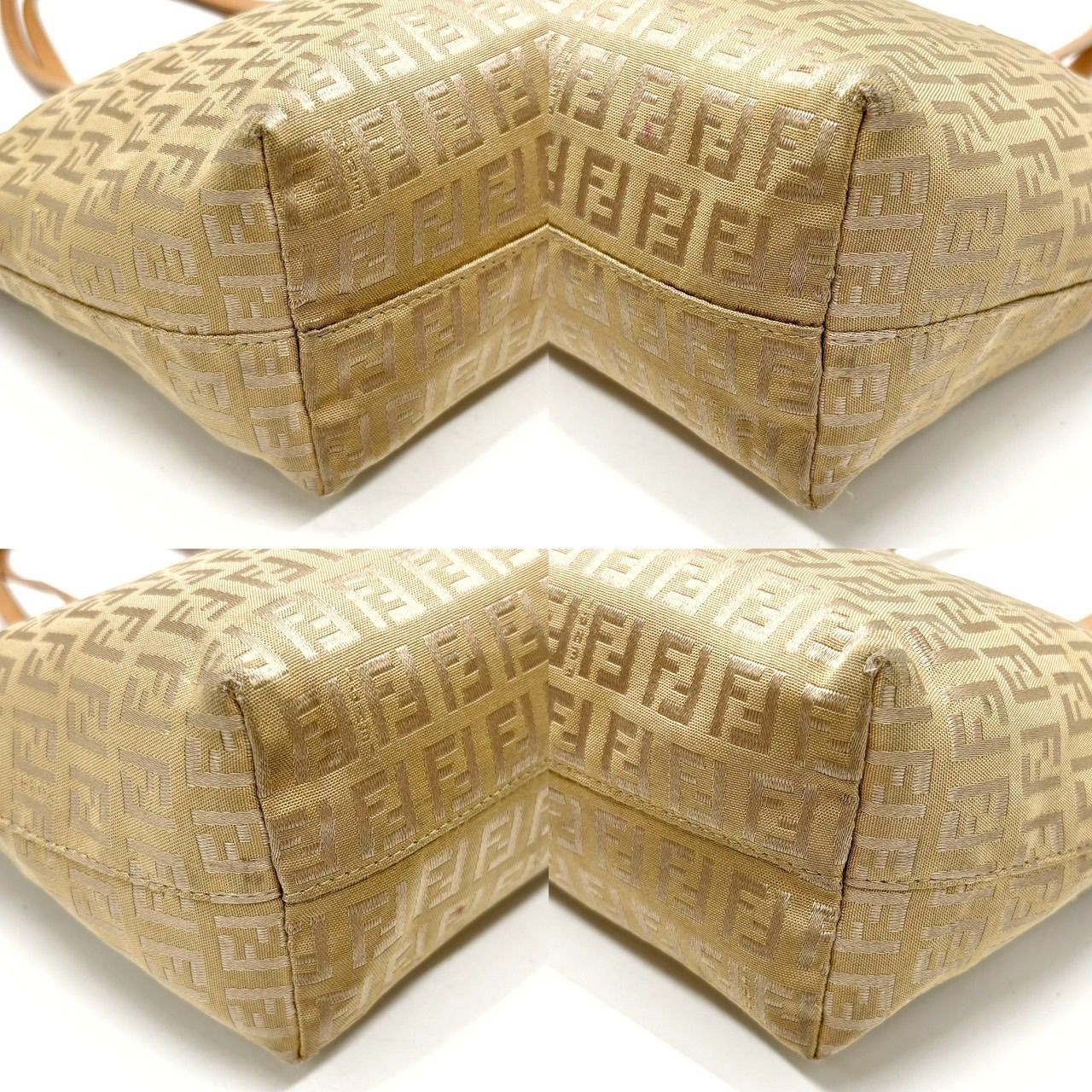 今だけお値下げ 美品【フェンディ】　トートバッグ　ズッキーノ　キャンバス×レザー FENDI/フェンディ】 ズッキーノ トートバッグ キャンバス/レザー