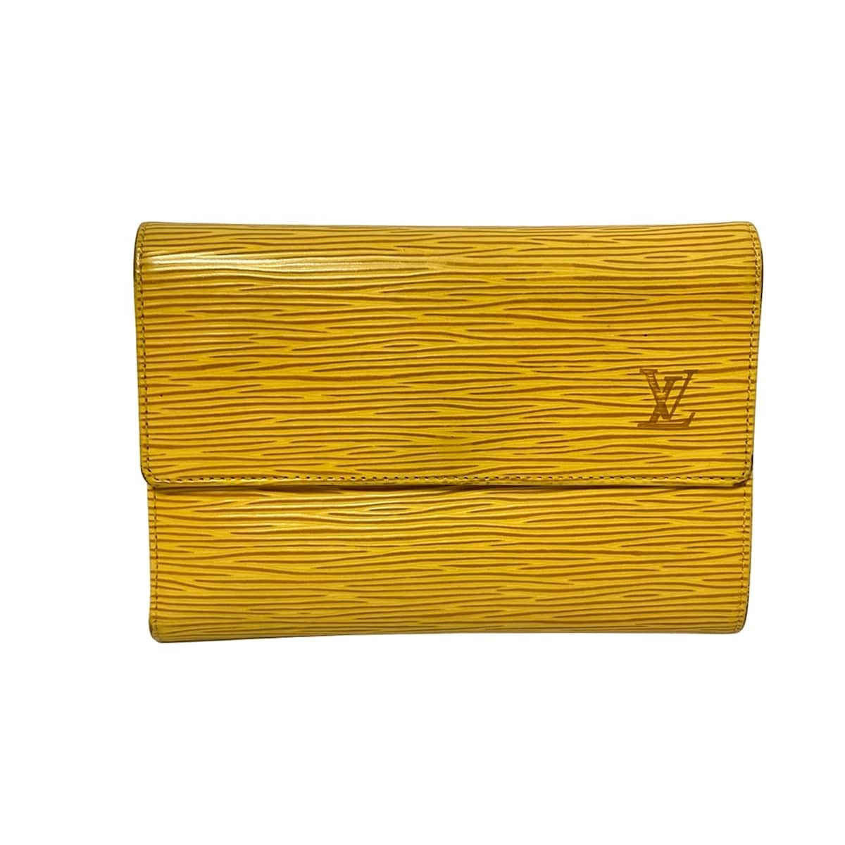 LOUIS VUITTON ルイヴィトン 3つ折り財布 エピ ポルトトレゾールエテュイパピエ M63719 ジョーヌ レザー