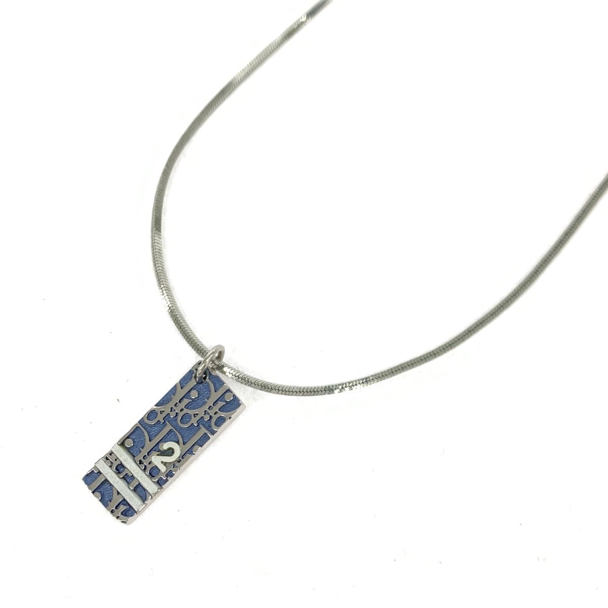 Christian Dior シルバー トロッター 2way ネックレス Christian Dior クリスチャンディオール Trotter Plate Pendant