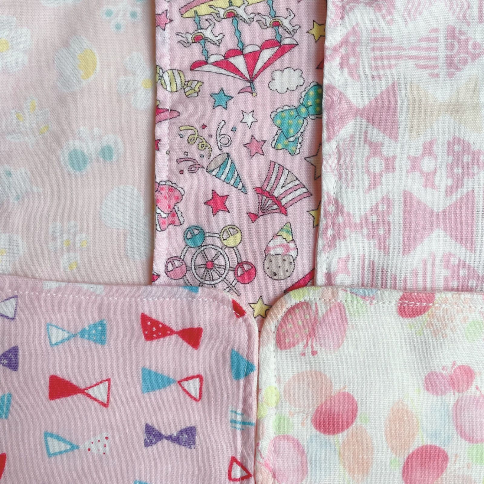 4重ガーゼハンカチ ピンクセット - メルカリ