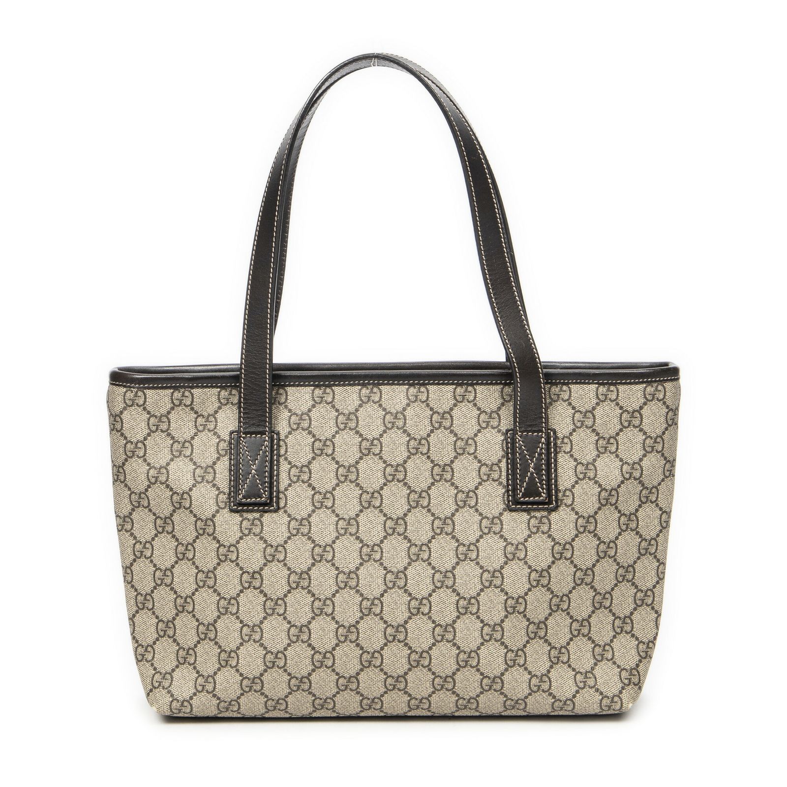 グッチスモールジョイトートブラウン ベージュGGキャンバスA