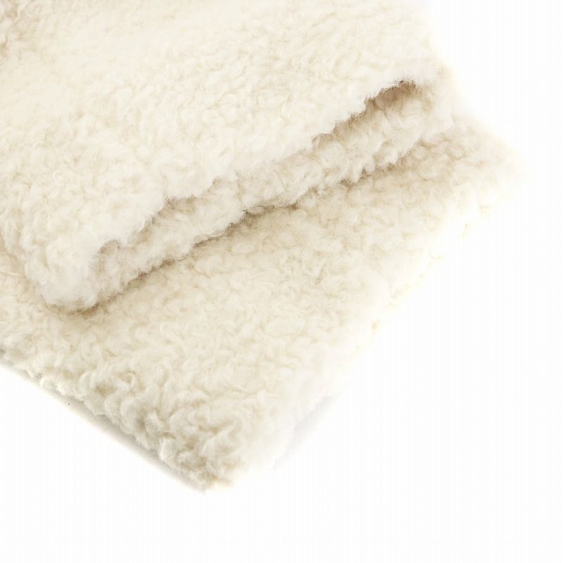 ヨリ yori スイートボアコート ロング丈 フード アウター 38 白  