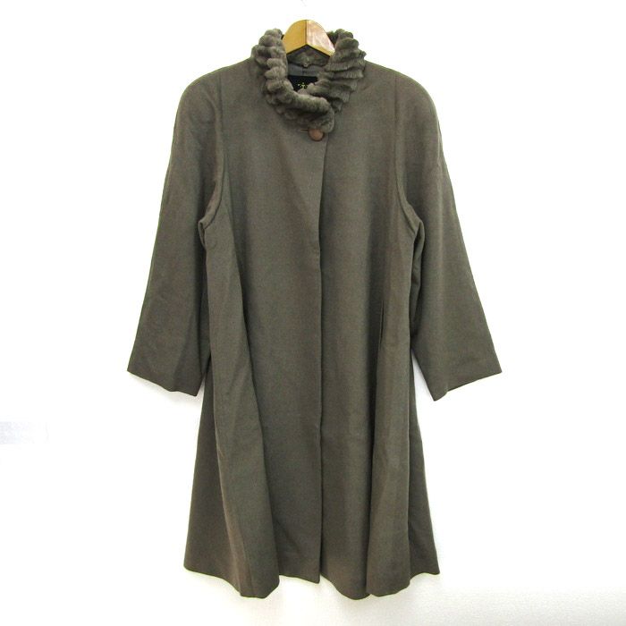 ムーンバット ロングコート カシミヤ ブランド アウター レディース Fサイズ ベージュ系 MOONBAT TISSERIO