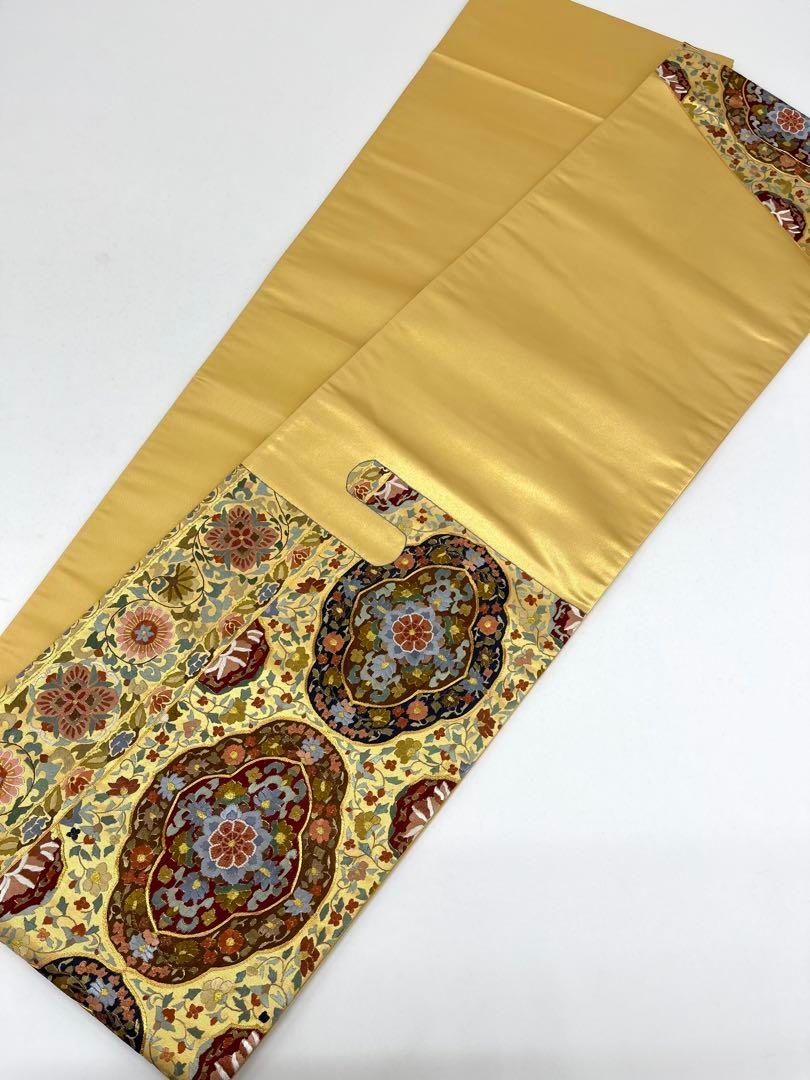 蘇州刺繍 相良刺繍 袋帯 金駒 唐花 金糸 正絹 お太鼓柄 - メルカリ