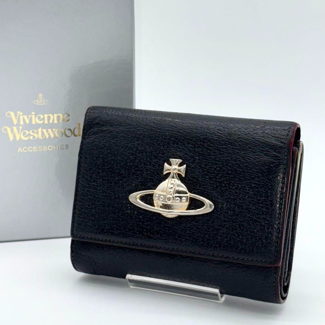 良品】Vivienne 三つ折財布 がま口 ORB EXECUTIVE 黒 - メルカリ