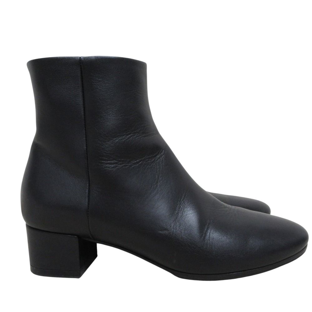 BALENCIAGA バレンシアガ BBヒール レザーショートブーツ 525034 サイズ36 23.0cm相当 ブラック レディース 古着
