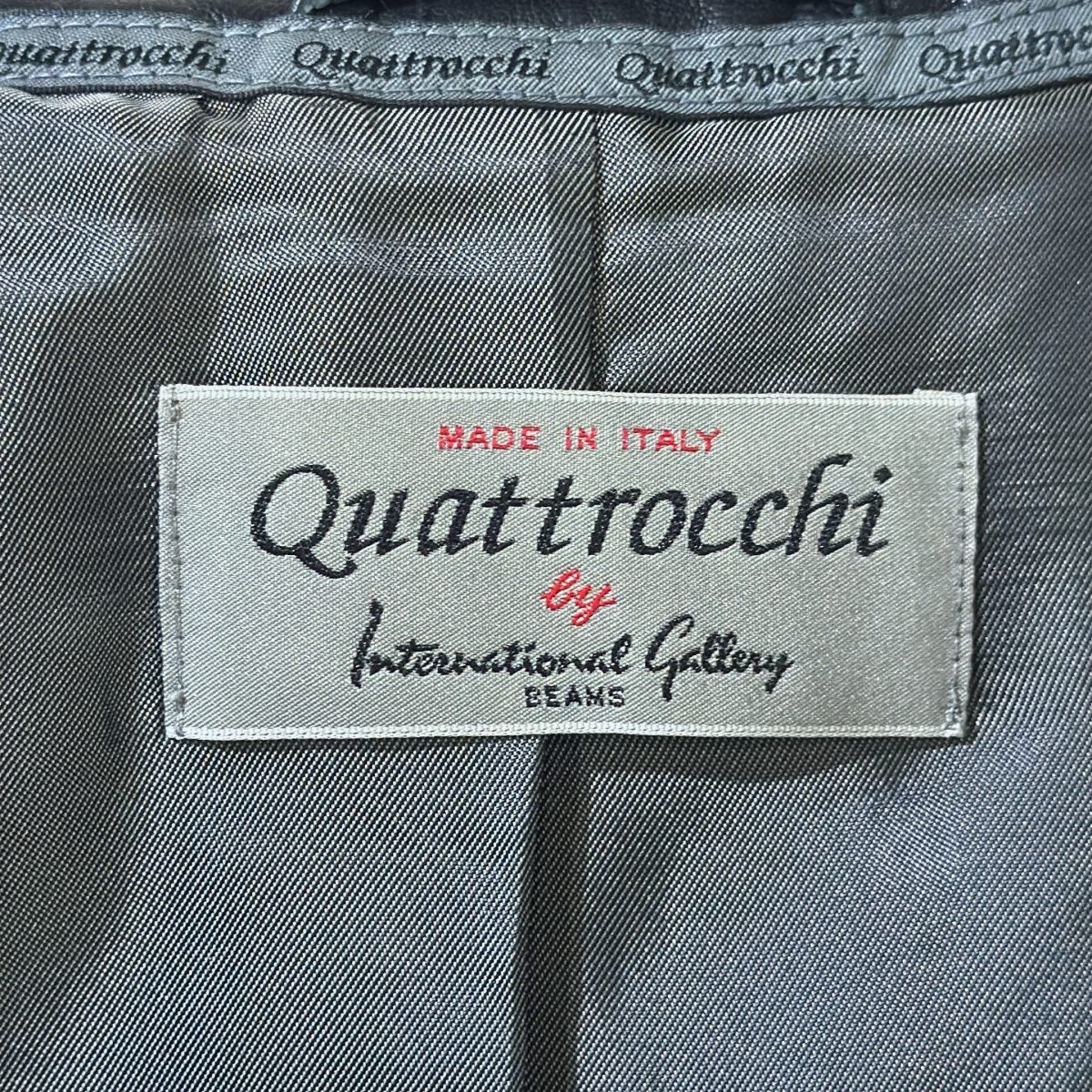 Quattrocchi クアトロッキ ラムレザーシングルライダースジャケット 23