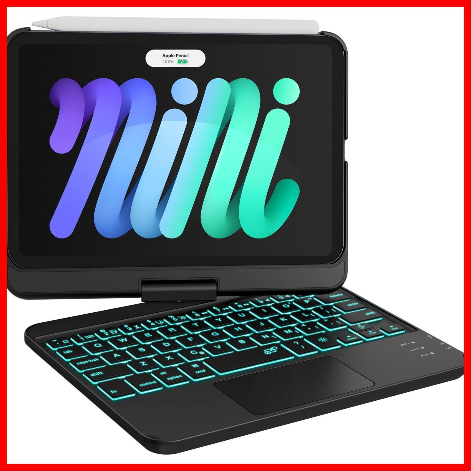 オートスリープ機能 傷つけ防止ipad 持ち運び キーボード付きケース キーボード付きケース bluetooth mini第6|7世代 ipad用保護ケース ケース キーボード mini 用キーボード ipad ipad 充電式 対応 ブラック 第6|