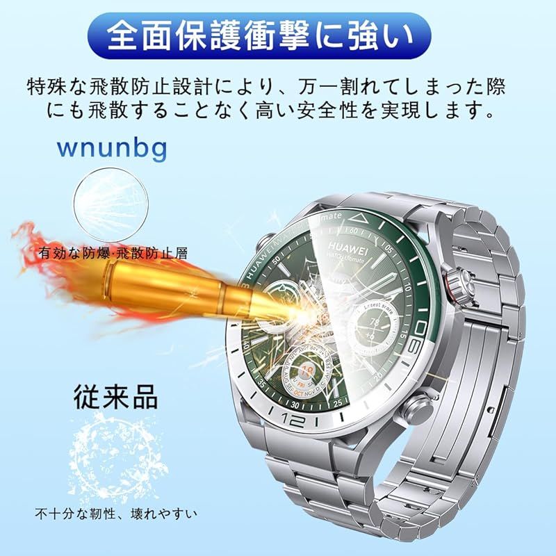 wnunbg 3枚セット】 対応 HUAWEI WATCH ULTIMATE フィルム