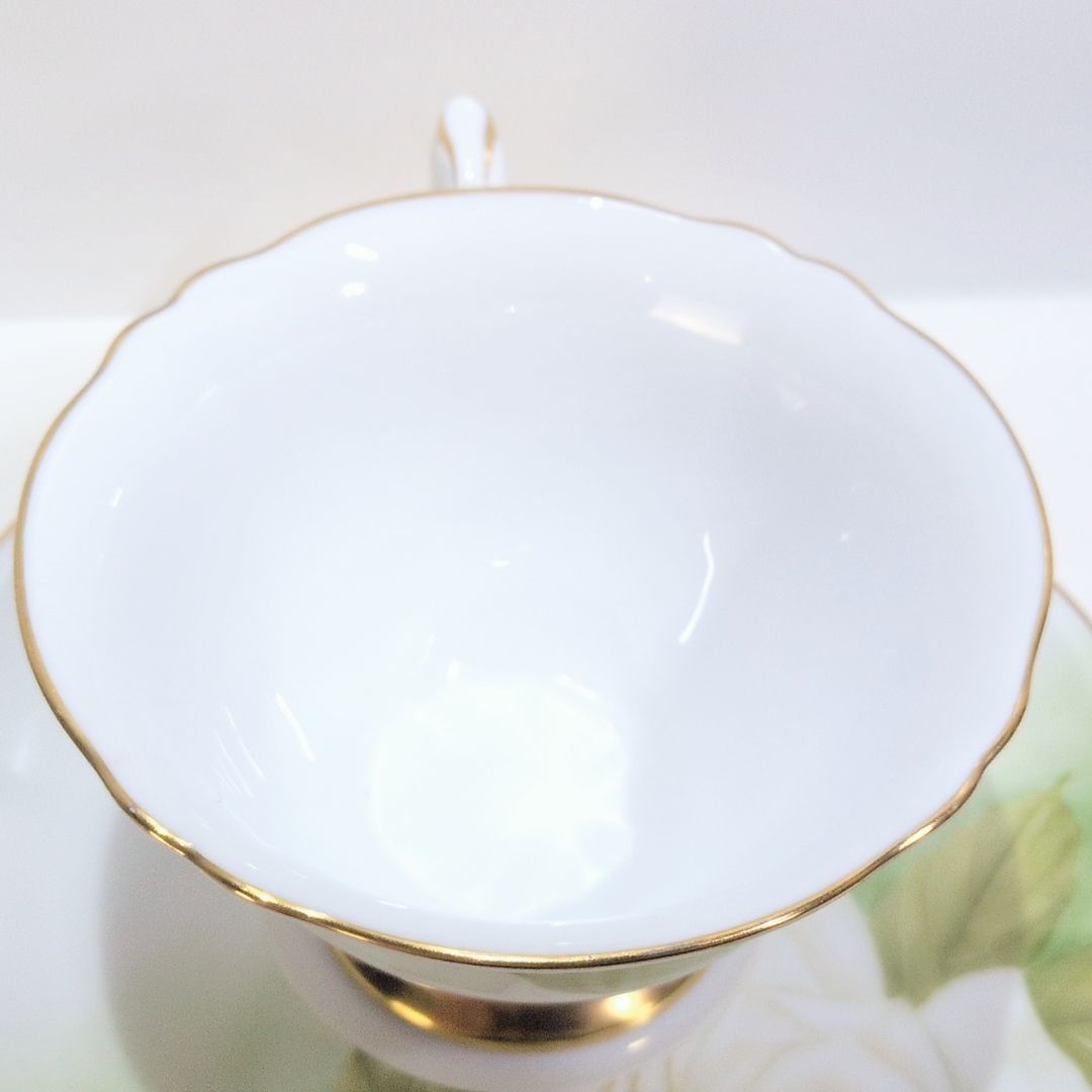 大倉陶園 The Okura 1919 カップ ソーサー 白薔薇 ホワイトローズ 金彩