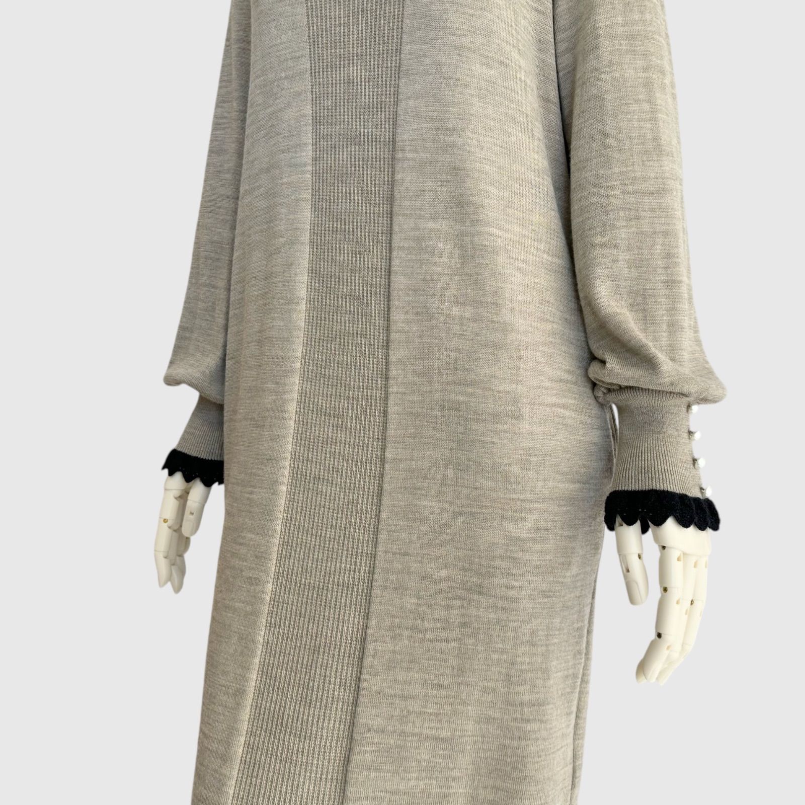 Rene ルネ 長袖ワンピース 未使用 未使用 タグ付き ルネ】スカラップ